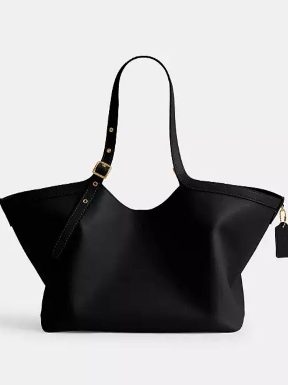 Coach Black Gramercy Tote with Gold Hardware and Added Wristlet/Removable Pouch